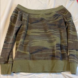 Off the shoulder sweatshirt